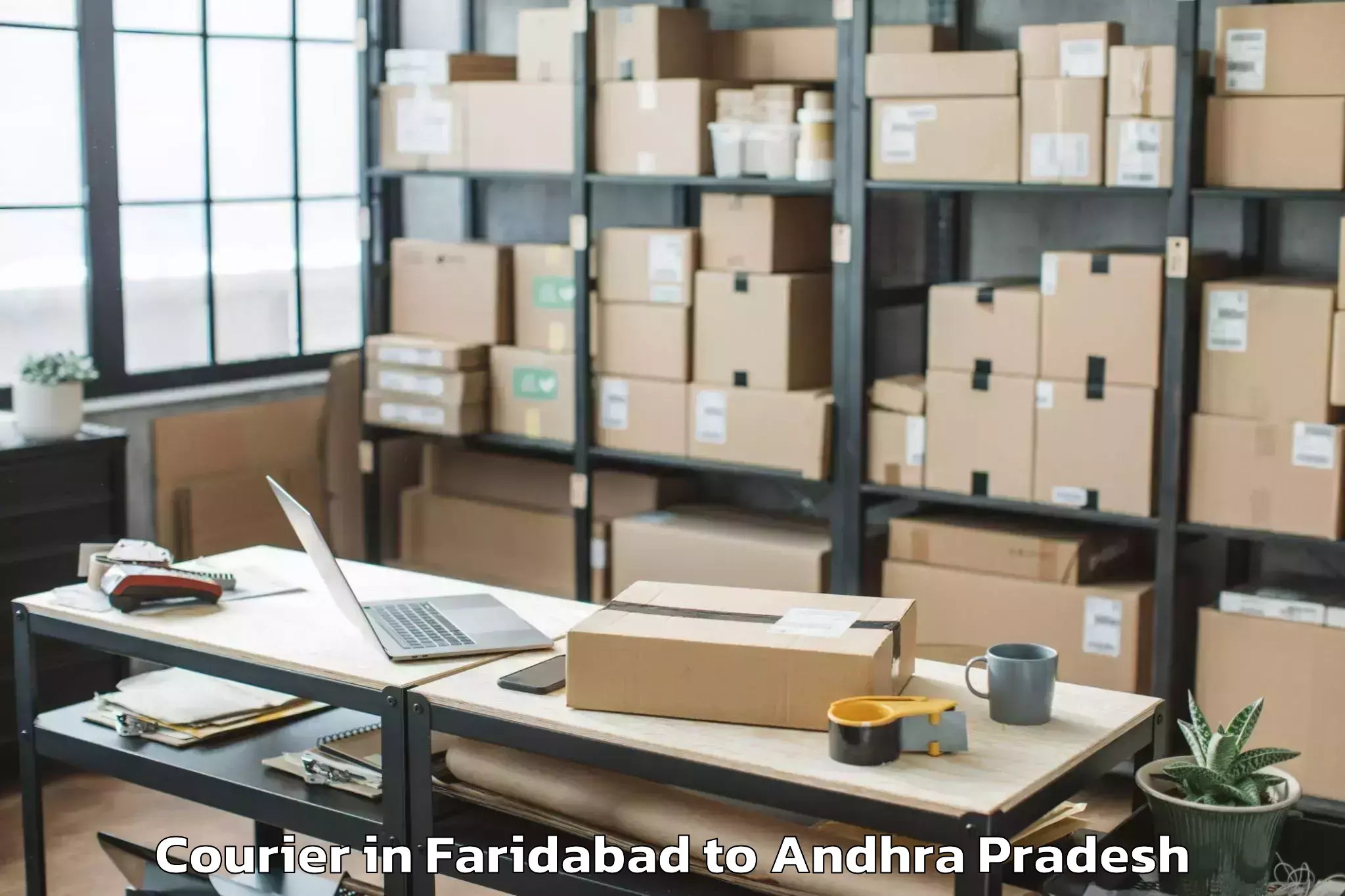 Top Faridabad to Maddipadu Courier Available